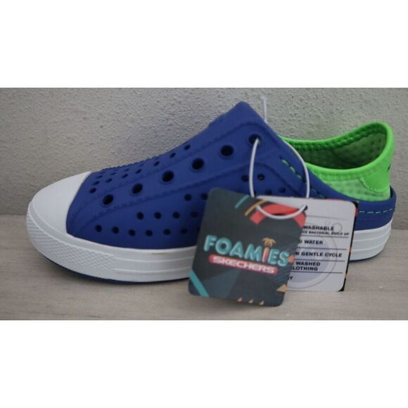 Foamies x Skechers Kids Sz 1 Blue/Green Guzman Steps Aqua Surge Water Shoes SIB - Picture 5 of 11
